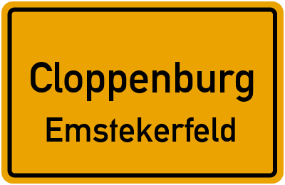 Ortsschild Cloppenburg Emstekerfeld