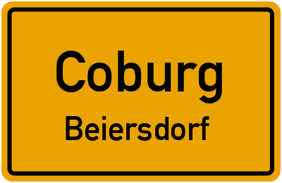Ortsschild Coburg Beiersdorf