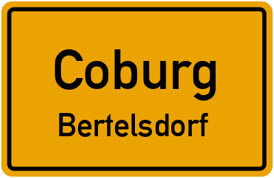 Ortsschild Coburg Bertelsdorf