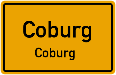 Ortsschild Coburg Coburg