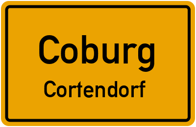 Ortsschild Coburg Cortendorf