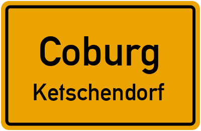 Ortsschild Coburg Ketschendorf
