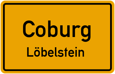 Ortsschild Coburg Löbelstein