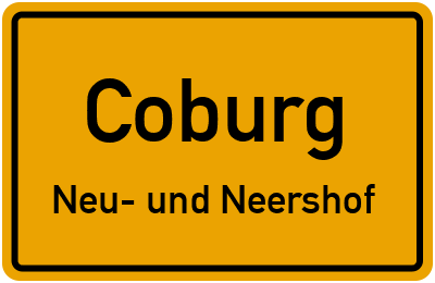 Ortsschild Coburg Neu- und Neershof