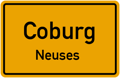 Ortsschild Coburg Neuses