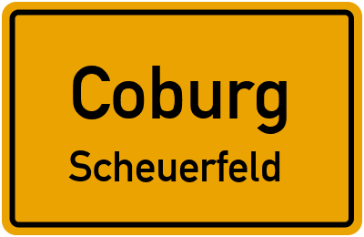 Ortsschild Coburg Scheuerfeld