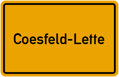 Branchenbuch Coesfeld-Lette, Nordrhein-Westfalen