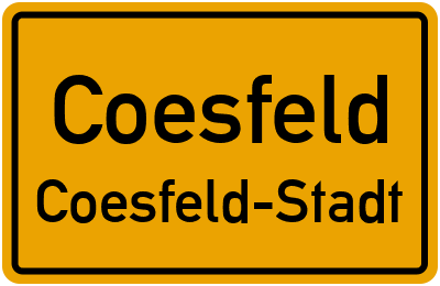 Straßenverzeichnis Coesfeld Coesfeld-Stadt