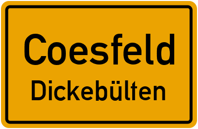 Straßenverzeichnis Coesfeld Dickebülten