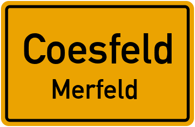 Straßenverzeichnis Coesfeld Merfeld