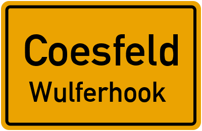 Straßenverzeichnis Coesfeld Wulferhook