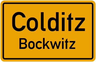 Ortsschild Colditz Bockwitz