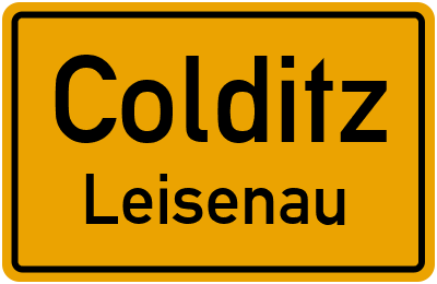 Ortsschild Colditz Leisenau