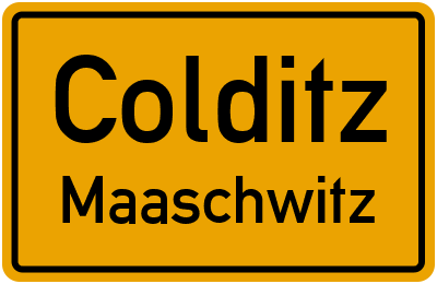 Ortsschild Colditz Maaschwitz