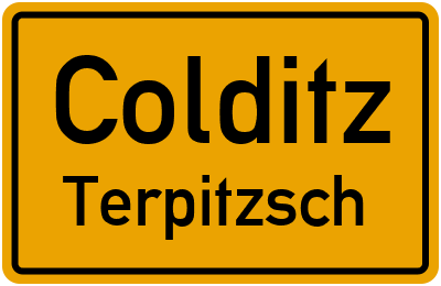 Ortsschild Colditz Terpitzsch