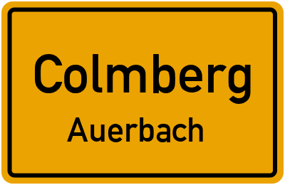 Straßenverzeichnis Colmberg Auerbach