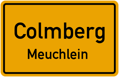 Ortsschild Colmberg Meuchlein