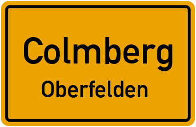 Ortsschild Colmberg Oberfelden