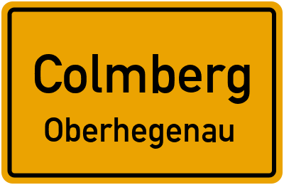 Ortsschild Colmberg Oberhegenau