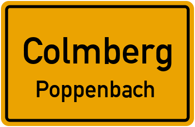 Ortsschild Colmberg Poppenbach