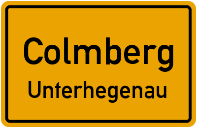 Ortsschild Colmberg Unterhegenau