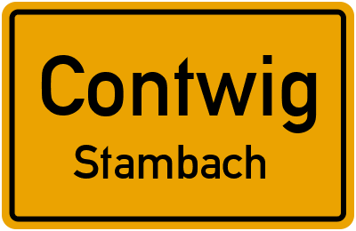 Ortsschild Contwig Stambach