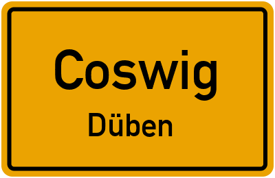 Straßenverzeichnis Coswig Düben