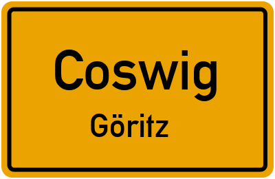 Straßenverzeichnis Coswig Göritz