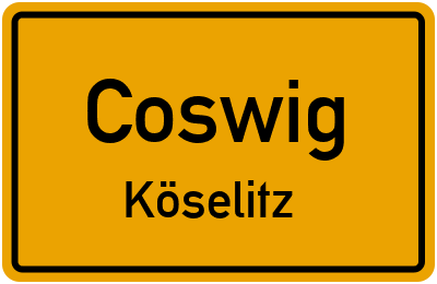 Straßenverzeichnis Coswig Köselitz