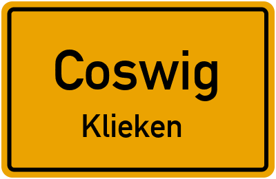 Straßenverzeichnis Coswig Klieken