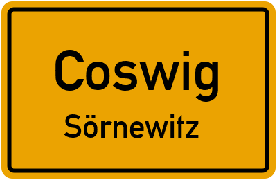 Straßenverzeichnis Coswig Sörnewitz