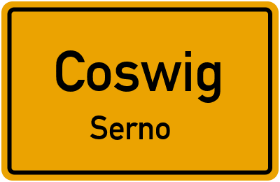 Straßenverzeichnis Coswig Serno