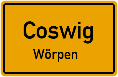 Straßenverzeichnis Coswig Wörpen