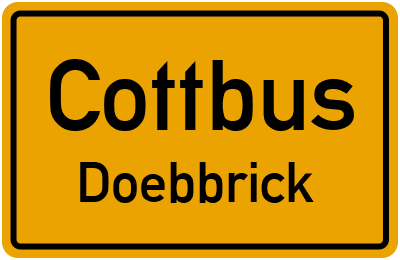 Straßenverzeichnis Cottbus Doebbrick
