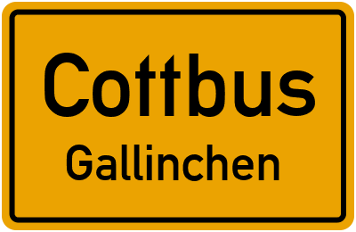 Straßenverzeichnis Cottbus Gallinchen