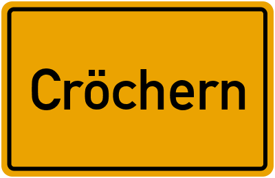 Ortsschild von Gemeinde Cröchern in Sachsen-Anhalt