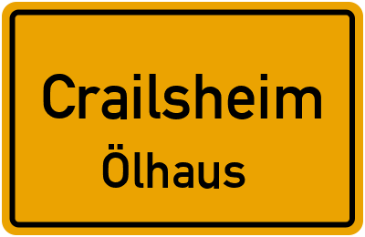 Straßenverzeichnis Crailsheim Ölhaus