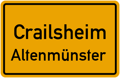 Straßenverzeichnis Crailsheim Altenmünster