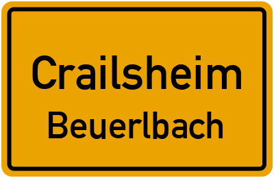 Straßenverzeichnis Crailsheim Beuerlbach
