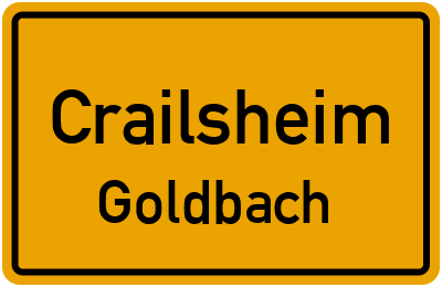 Straßenverzeichnis Crailsheim Goldbach