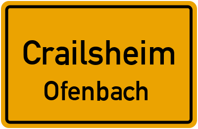 Straßenverzeichnis Crailsheim Ofenbach
