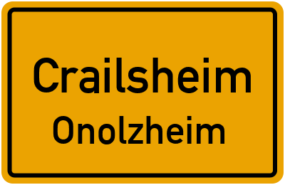 Straßenverzeichnis Crailsheim Onolzheim