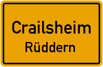 Ortsschild Crailsheim Rüddern
