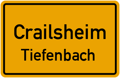 Straßenverzeichnis Crailsheim Tiefenbach