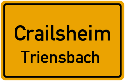 Straßenverzeichnis Crailsheim Triensbach