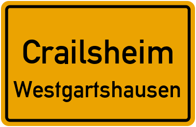 Straßenverzeichnis Crailsheim Westgartshausen