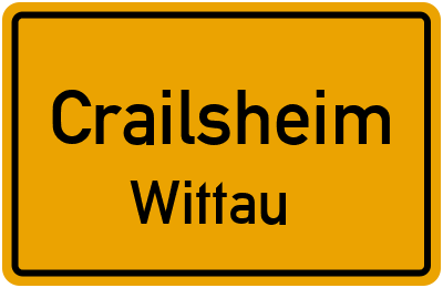 Straßenverzeichnis Crailsheim Wittau