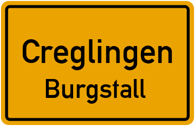 Ortsschild Creglingen Burgstall