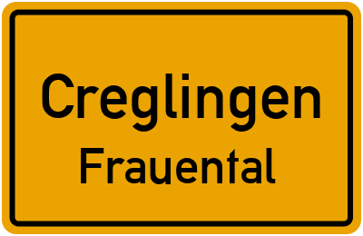 Ortsschild Creglingen Frauental
