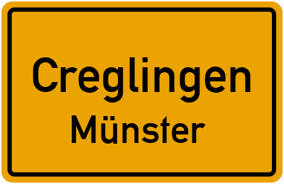 Ortsschild Creglingen Münster